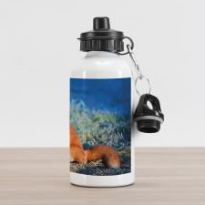 Serene Cold Autumn Field Aluminum Water Bottle