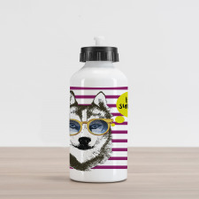 Sketch Stripes Aluminum Water Bottle