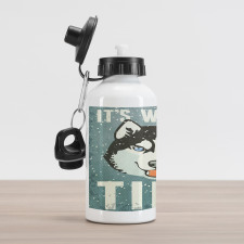 Retro Poster Aluminum Water Bottle