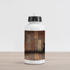 Guitar Wood Room Aluminum Water Bottle