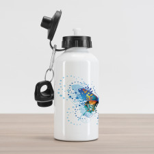 Curls Dots Aluminum Water Bottle