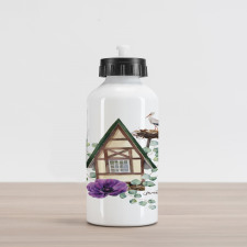 Watercolor Home Aluminum Water Bottle