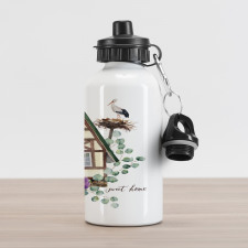 Watercolor Home Aluminum Water Bottle