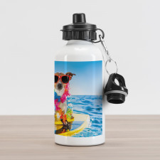 Dog in the Ocean Aluminum Water Bottle