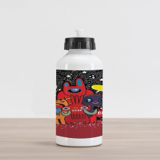 Monster Funny Characters Aluminum Water Bottle