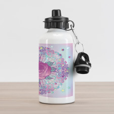 Psychedelic Rose Mandala Aluminum Water Bottle