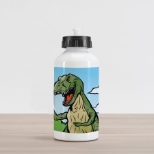 Cartoon T-Rex Funny Aluminum Water Bottle