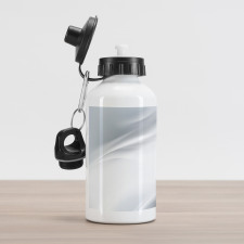 Abstract Ombre Lines Aluminum Water Bottle