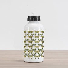 Mask Pattern Aluminum Water Bottle