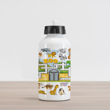 Zoo Theme Aluminum Water Bottle