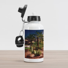 Majestic Sky Palm Trees Aluminum Water Bottle