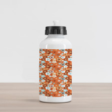 Doodle Summer Flora Aluminum Water Bottle