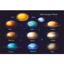 Solar System and Sun Aluminum Water Bottle