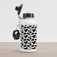 Cow Hide Black Spots Aluminum Water Bottle