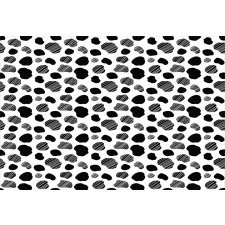 Black and White Dots Aluminum Water Bottle