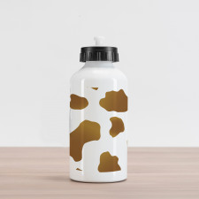 Brown Spots on Cow Aluminum Water Bottle