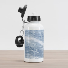 Blue Geography Stone Aluminum Water Bottle