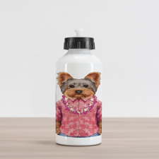 Dog in Humanoid Form Aluminum Water Bottle