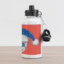 Blue Santa Hat Funny Aluminum Water Bottle