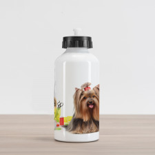Hairstyle Puppy Aluminum Water Bottle