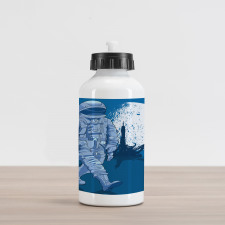 Walking on the Moon Aluminum Water Bottle