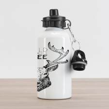 Deer Wild Free Aluminum Water Bottle