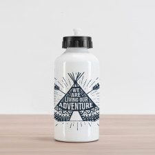 Teepee with Arrows Aluminum Water Bottle