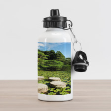 Japanese Stone Path Lotus Aluminum Water Bottle