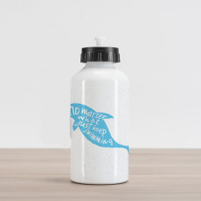 Hand Drawn Sea Mammal Aluminum Water Bottle
