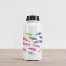 Romantic Plumage Design Aluminum Water Bottle