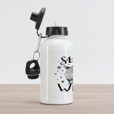 Dancing Bear and Words Aluminum Water Bottle