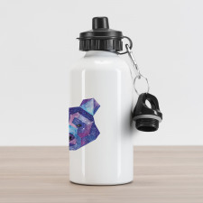 Cosmic Polygonal Portrait Aluminum Water Bottle