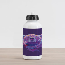 Mascot Face Brushstrokes Aluminum Water Bottle