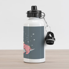 Baby Sleeping on the Moon Aluminum Water Bottle