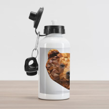 Geometric Modern Portrait Aluminum Water Bottle