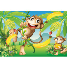 2 Monkeys and Bananas Aluminum Water Bottle