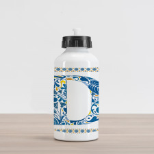 Abstract Vibrant Swirl Aluminum Water Bottle