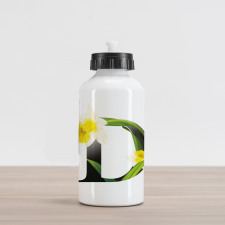 D Silhouette Daffodils Aluminum Water Bottle