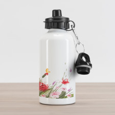 Floral Botany Aluminum Water Bottle