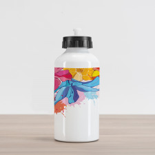 Vibrant Flowers Bloom Aluminum Water Bottle