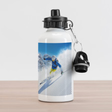 Skiing Extreme Sports Aluminum Water Bottle