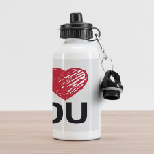 Simple Calligraphy Aluminum Water Bottle