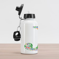 Initials Tropic Flower Aluminum Water Bottle