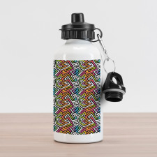 Grunge Puzzle Retro Aluminum Water Bottle