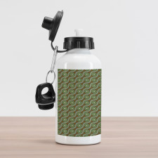 Crisscrossing Waves Aluminum Water Bottle