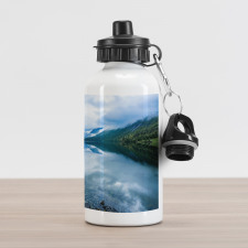 Wooden Cabins Norway Aluminum Water Bottle