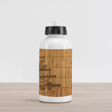 Building on Bamboo Pipes Aluminum Water Bottle