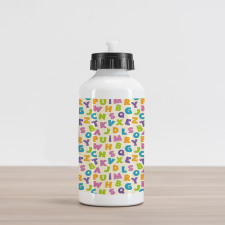 Letters Alphabet ABC Aluminum Water Bottle