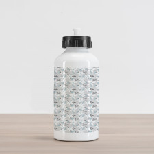 Poinsettia Flora Vintage Aluminum Water Bottle