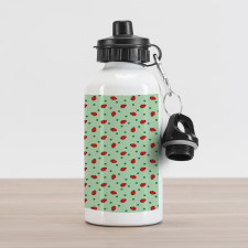 Polka Dots with Insect Aluminum Water Bottle